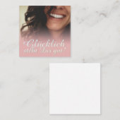 Glücklich steht Dir gut! - Rosé Mitteilungskarte (Vorne/Hinten)
