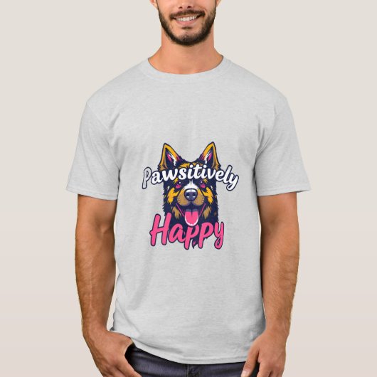 glücklich T-Shirt (Vorderseite)