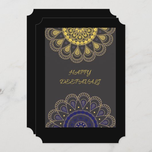 glücklich tiefavali feiertagskarte (Vorne/Hinten)