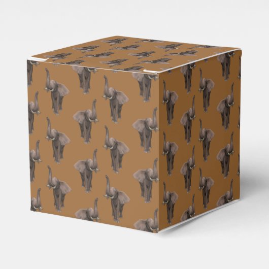 Glücklich Trumpf-Elefant Geschenkschachtel (Vorderseite)