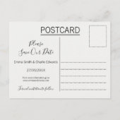 Glücklich überhaupt nach Foto-Save the Date Ankündigungspostkarte (Rückseite)