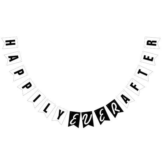 GLÜCKLICH ÜBERHAUPT NACH Frack-Flagge Wimpelkette (Alle)