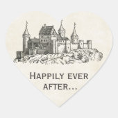 Glücklich überhaupt nach Gastgeschenk Herz-Aufkleber (Vorderseite)