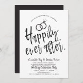 Glücklich überhaupt nach | Posten-Hochzeits-Party Einladung (Vorne/Hinten)