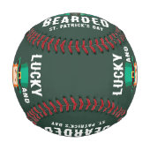 Glücklich und bärtige St. Patrick's Day Leprechaun Baseball (Vorderseite)