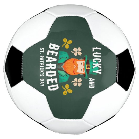 Glücklich und bärtige St. Patrick's Day Leprechaun Fußball (Gedreht)