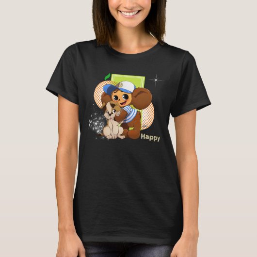 "Glücklich und Freund" durch glückliches T-Shirt (Vorderseite)