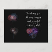 Glücklich und Friedlich 4. Juli Postkarte (Vorderseite)