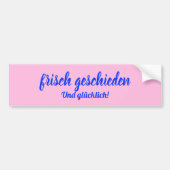 Glücklich und frisch geschieden autoaufkleber (Vorne)