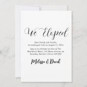 glücklich und modern nach dem Empfang Einladung (Rückseite)