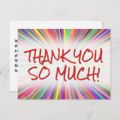 Glücklich und spielerisch "DANKE DIR SO VIEL!" Pos Postkarte (Vorne/Hinten)