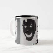 GLÜCKLICH UND TRAURIG ZWEIFARBIGE TASSE (Vorderseite Links)