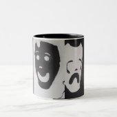 GLÜCKLICH UND TRAURIG ZWEIFARBIGE TASSE (Mittel)