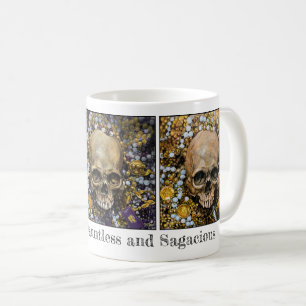 Glücklich und unerschrocken und scharfsinnig kaffeetasse