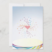 Glücklich unter der Rainbow-Hochzeit Einladung (Rückseite)