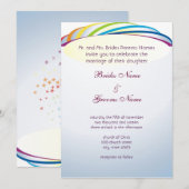 Glücklich unter der Rainbow-Hochzeit Einladung (Vorne/Hinten)