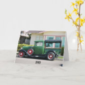 GLÜCKLICH VATER'S DAY! Antiker LKW, Karte (Gelbe Blume)