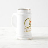 glücklich Verheiratet Bierglas (Vorderseite Links)