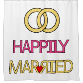 glücklich Verheiratet Duschvorhang (Vorderseite)