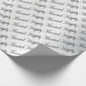 glücklich Verheiratet | Hochzeit | Jahrestag Geschenkpapier (Ecke)