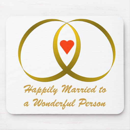 glücklich Verheiratet Mousepad (Vorne)