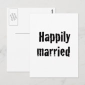 glücklich verheiratet postkarte (Vorne/Hinten)