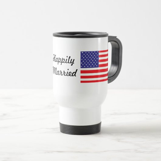 Glücklich verheiratet reisebecher (VorderseiteRechts)