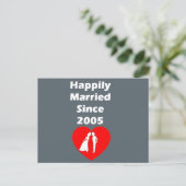 glücklich Verheiratet seit 2005 Postkarte (Stehend Vorderseite)