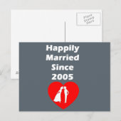 glücklich Verheiratet seit 2005 Postkarte (Vorne/Hinten)