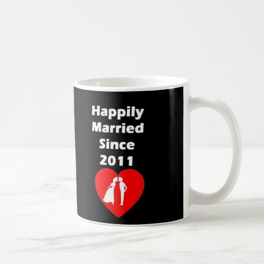 Glücklich verheiratet seit 2011 kaffeetasse (Rechts)