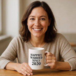 Glücklich verheiratet seit individuellen Paaren Kaffeetasse