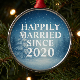 Glücklich verheiratet seit individuellen Paaren Ornament Aus Metall