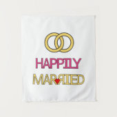 glücklich Verheiratet Wandteppich (Vorderseite)