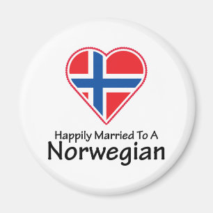 Glücklich verheirateter Norweger Magnet