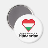 Glücklich Verheiratetes Ungarisch Magnet (Vorderseite/Rückseite)