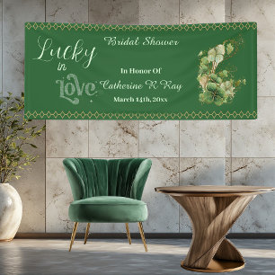 Glücklich Verliebte Golden Rahmen Shamrock Brautpa Banner
