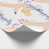 glücklich Verlobt Geschenkpapier (Ecke)