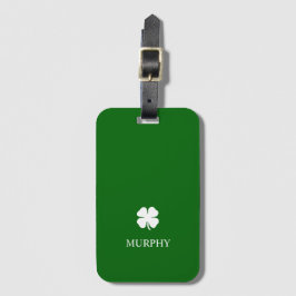 Glücklich Vierblättriges Kleeblatt Green Irish St  Gepäckanhänger