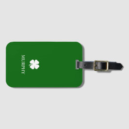 Glücklich Vierblättriges Kleeblatt Green Irish St  Gepäckanhänger