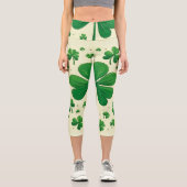Glücklich Vierblättriges Kleeblatt Leggings (Vorderseite)