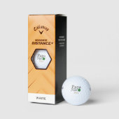 Glücklich vierblättriges Kleeblatt personalisiert Golfball (Verpackungen)