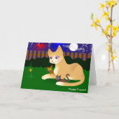 GLÜCKLICH VIERT KARTE (Gelbe Blume)