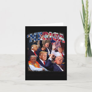 Glücklich Vintag Trump 4. Juli Patriotikamerikaner Karte