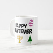 Glücklich was Feiertag Kaffeetasse (Vorderseite Links)