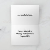 GLÜCKLICH WEDDING-HAPPY HONEYMOON KARTE (Innenseite)
