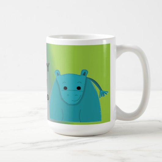 Glücklich wie ein Nilpferd Kaffeetasse (Rechts)