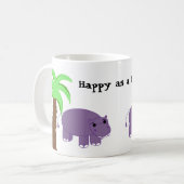 Glücklich wie ein Nilpferd Kaffeetasse (Vorderseite Links)