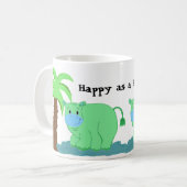 Glücklich wie ein Nilpferd Kaffeetasse (Vorderseite Links)