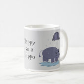 Glücklich wie ein Nilpferd Kaffeetasse (VorderseiteRechts)