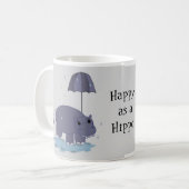 Glücklich wie ein Nilpferd Kaffeetasse (Vorderseite Links)